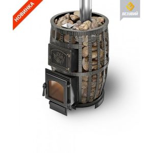 Чугунная печь для бани Везувий Легенда Русский Пар Ковка 24 (270) б/в