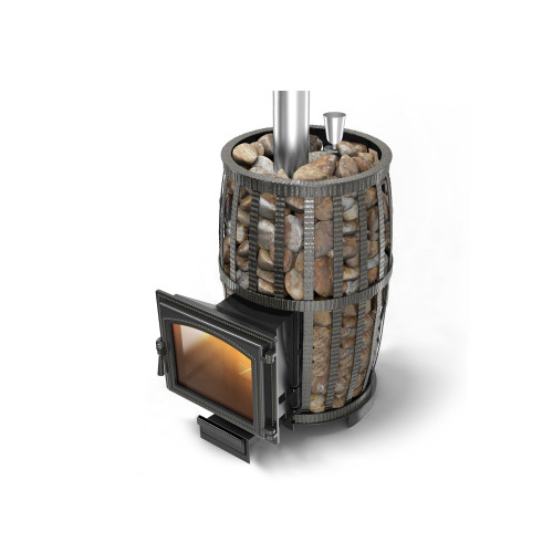 Чугунная печь для бани Везувий Легенда Русский Пар Ковка 30 (240)