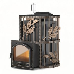 Дровяная печь для бань Везувий Эверест из нерж. стали INOX 25(205) Ковка