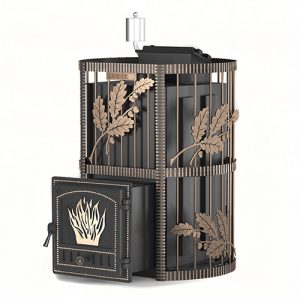 Дровяная печь для бань Везувий Эверест из нерж. стали INOX 25(281) Ковка