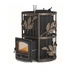 Чугунная печь для бань Везувий "Эверест" Ковка 24 (280) закрытая каменка