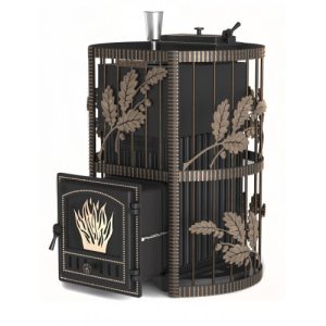 Чугунная печь для бань Везувий Эверест Ковка 24 (281) закрытая каменка